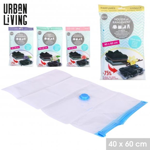 URBAN LIVING Housse Rangement Sous Vide Parfumée Vanille 40x60cm