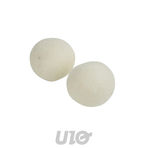 Homea Lot de 2 Balles de Séchage Laine Réutilisables Blanches 7cm