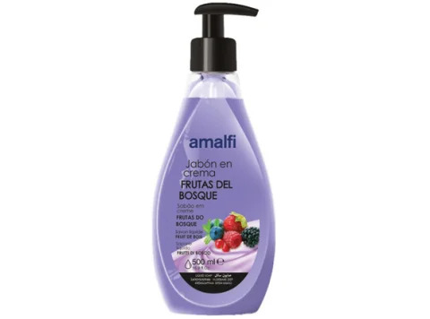 Amalfi Savon Crème Mains Fruits des Bois avec Pompe 500 ml