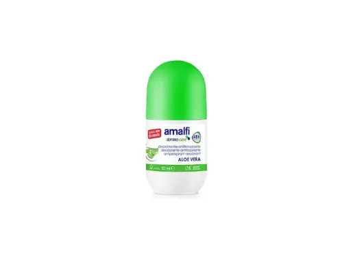 Amalfi Déodorant Roll-on Anti-transpirant Dermocare Aloe Vera 48H Sans Alcool 50ml