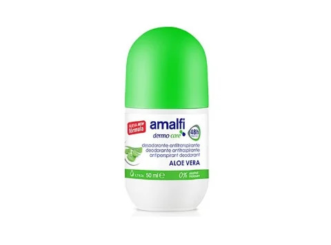 Amalfi Déodorant Roll-on Anti-transpirant Dermocare Aloe Vera 48H Sans Alcool 50ml