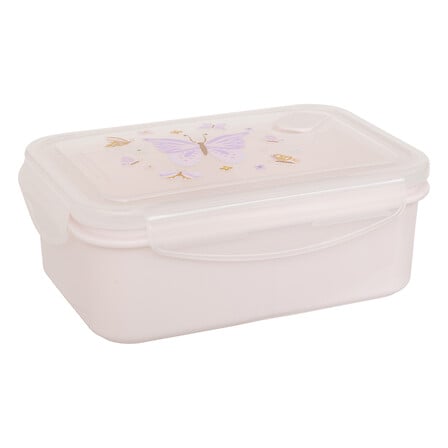 Atmosphera Boîte à goûter enfant rose papillons 830ml