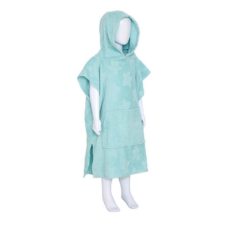 Atmosphera Poncho de Plage Enfant Bleu Turquoise Étoiles Éponge
