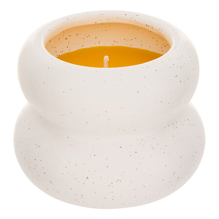 Atmosphera Morgan Bougie Parfumée Citronnelle 75g Pot Céramique Moucheté Anti-Moustique