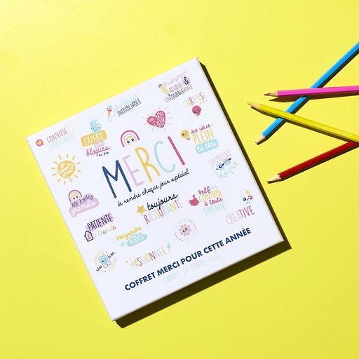 Coffret The Concept Factory Merci Carnet A5 + Porte-Clés