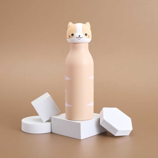 Bouteille Isotherme SWIIGO The Concept Factory Chat Kawaii Rose 40CL