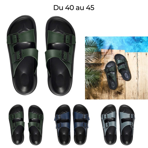 Sandales Homme The Concept Factory BUMP IZ M18 Vert 40-45