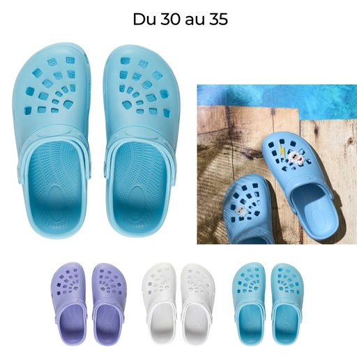 Sabots Enfant The Concept Factory BUMP IZ Bleu Lagon Légers 30-35
