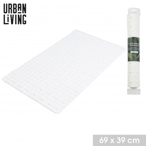 Urban Living Tapis de Bain Antidérapant Blanc 69x39 cm