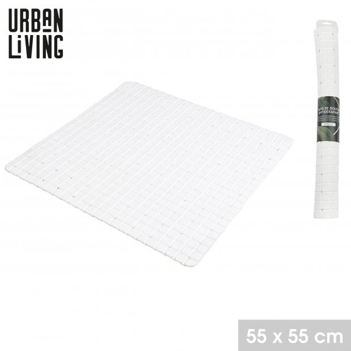 Urban Living Tapis de douche antidérapant blanc 55x55 cm