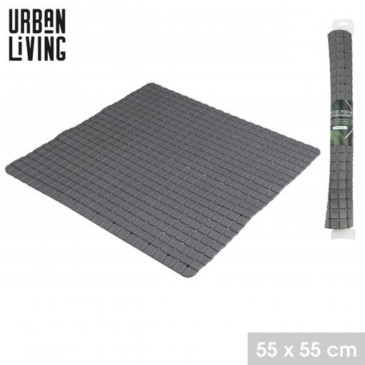 Urban Living Tapis de douche antidérapant gris 55x55 cm