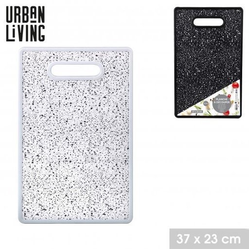 Urban Living Planche à Découper Effet Granit Gris ou Noir 37x23cm