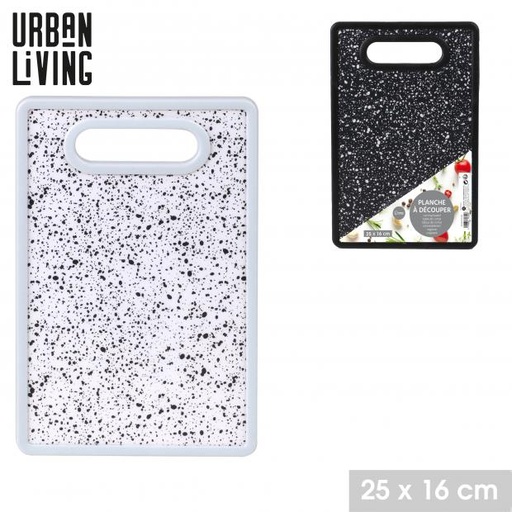 Planche à Découper Urban Living Effet Granite Gris ou Noir 25x16cm