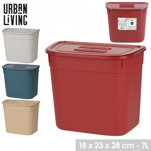 Urban Living Poubelle à Compost 7L avec Couvercle 18x23x28cm 4 Couleurs