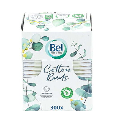 Bel Face & Body Coton-tiges 300 pièces 100% Coton