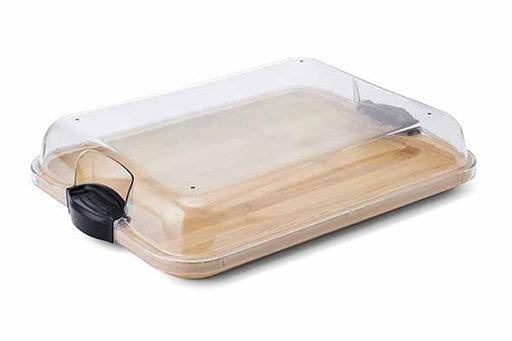 Farberware Build-a-Board Planche Charcuterie Bambou Couvercle Plastique 27,9x35,5 cm