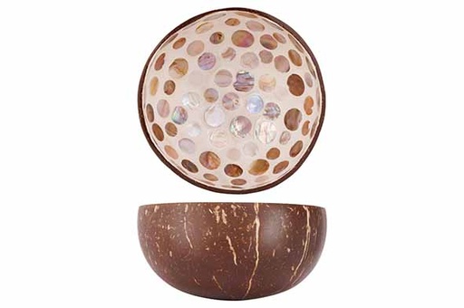 Noya Bol Coco Mosaïque Nacre Marron Ø 14cm