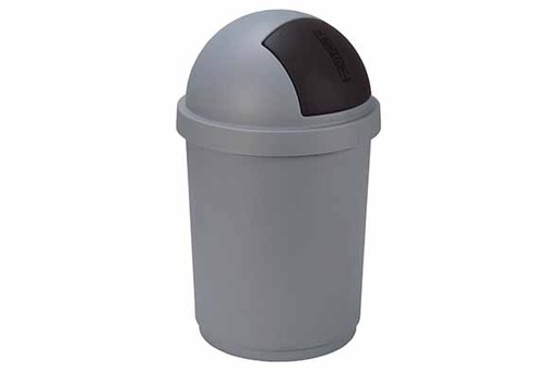 Curver Poubelle Bullet Bin 25L Argent-Anthracite Couvercle Poussoir