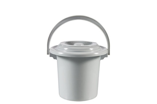 Curver Seau 5L Gris Clair avec Couvercle et Anse