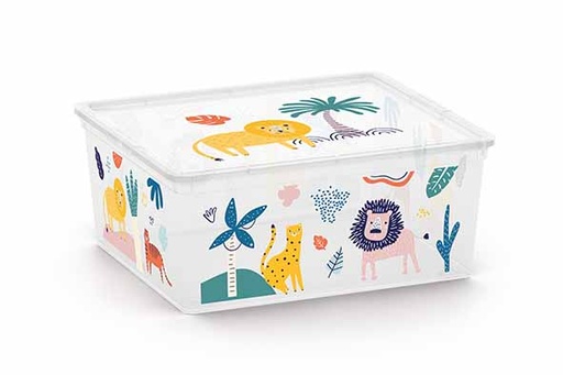 Curver C-BOX Boîte Rangement Animaux Sauvages 18L Transparente