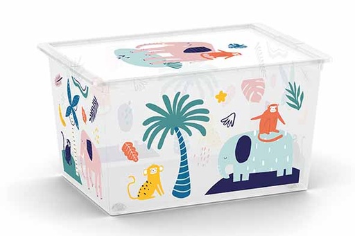 Curver C-BOX WILD ANIMALS Boîte rangement XL 50L Plastique Enfants