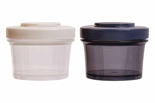 Decor GO CLICK&STACK Boîte à Goûter Plastique 15cl Lot de 2 Assorties
