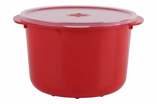 Decor Microsafe Cuiseur Riz Vapeur Micro-ondes Rouge 2.75L