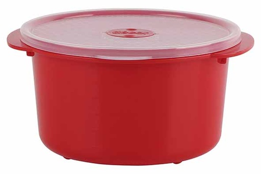 Decor MicroSafe Cuiseur Vapeur Micro-ondes Rouge 1.5L avec Grille