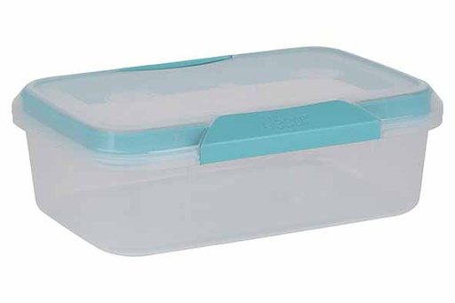 Decor Fresh Seal Clips Boîte Alimentaire Hermétique 2L Plastique Turquoise