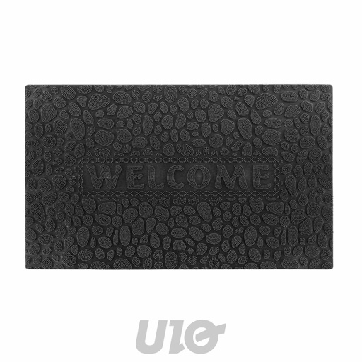 Douceur d'Intérieur Paillasson Rectangle PVC Grattoir VENIDA Bienvenue 44x74 cm