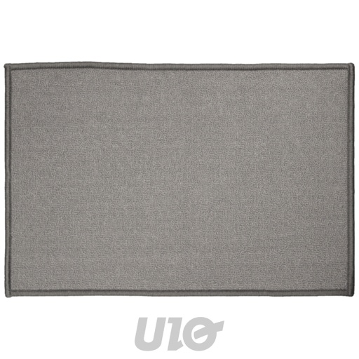 Tapis Rectangle Bouclette Unie Gris 40x60 cm Douceur d'Intérieur Primobis