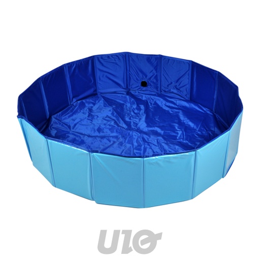 PISCINE PLIABLE POUR CHIEN D.120*H.30CM BLEU