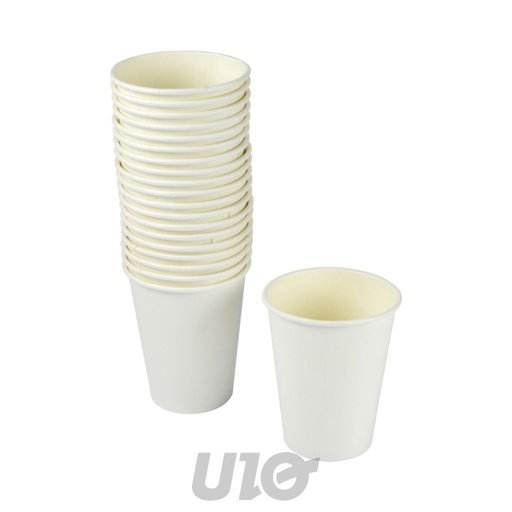 Homea Lot 20 Gobelets Bière Carton 35cl Blanc Sans Film Plastique