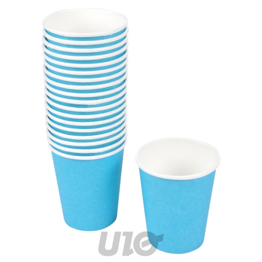 Homea Lot 20 Gobelets Vitamine Carton Bleu 25cl Sans Film Plastique