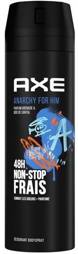 Axe Anarchy Déodorant Spray Homme 48h Grenade Bois de Santal 200ml