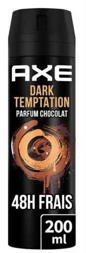 Axe Déodorant Spray Homme Dark Temptation Parfum Chocolat 48h Frais 200ml