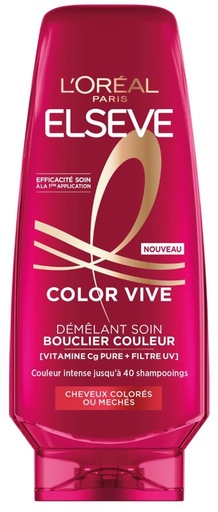 Elsève Color Vive Après-Shampooing Démêlant Bouclier Couleur Cheveux Colorés 250ml