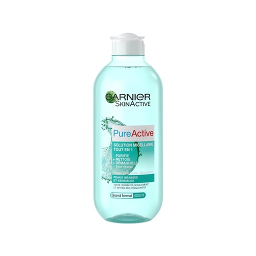 Garnier Pure Active Eau Micellaire Tout en 1 Peaux Mixtes à Grasses et Sensibles 400ml