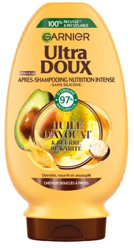 Garnier Ultra Doux Après-Shampooing Avocat Karité Nutrition Intense 250ml