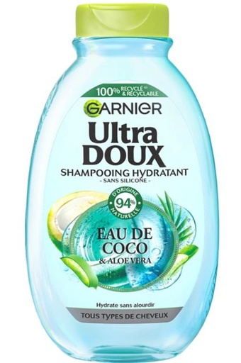 Garnier Ultra Doux Shampoing Hydratant Eau de Coco & Aloe Vera 300 ml