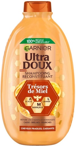 Ultra Doux Shampoing Reconstituant Trésors de Miel Cheveux Fragiles Cassants 600ml