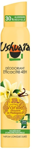 Ushuaia Déodorant Spray Fleur de Vanille Apaisante Madagascar 48h 200ml