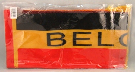 Écharpe Belgique Drapeau Supporter Noir Jaune Rouge