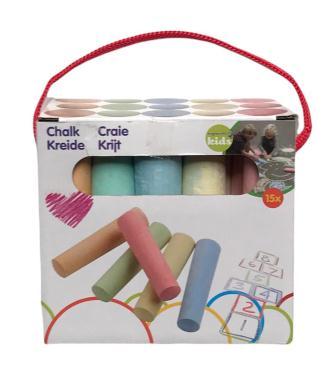 Craies Multicolores 15 Pièces pour Enfants en Boîte