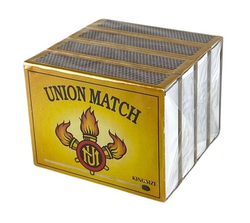 Union Match Allumettes Jaunes Grande Taille Lot de 4