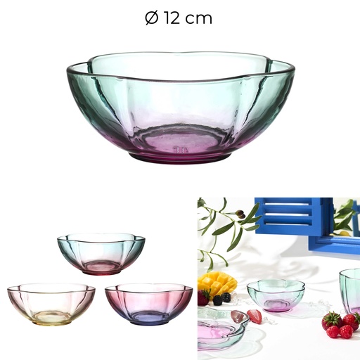 Home Deco Factory Coupelle Verre Dégradé Coloré Ø12cm