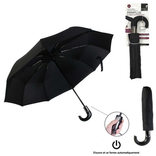 Parapluie Entre Temps Pliable Automatique Noir Ultra-résistant