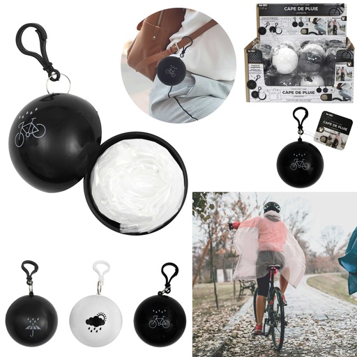Be Mix Cape de Pluie Vélo Unisexe Compacte Boule 127x130cm