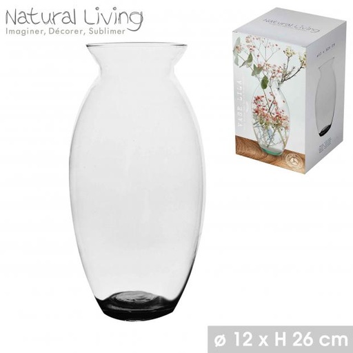 Natural Living Vase en Verre Lila H26cm