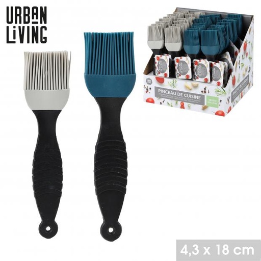 Urban Living SONOMA Pinceau Cuisine Silicone, coloris Minéral ou Citadelle, 18 cm